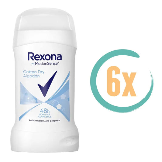 6x Rexona Cotton Dry Deostick 40gr