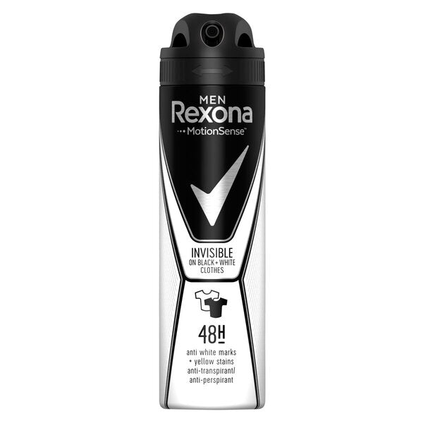 6x Rexona Men Invisible Black & White Deospray 150ml