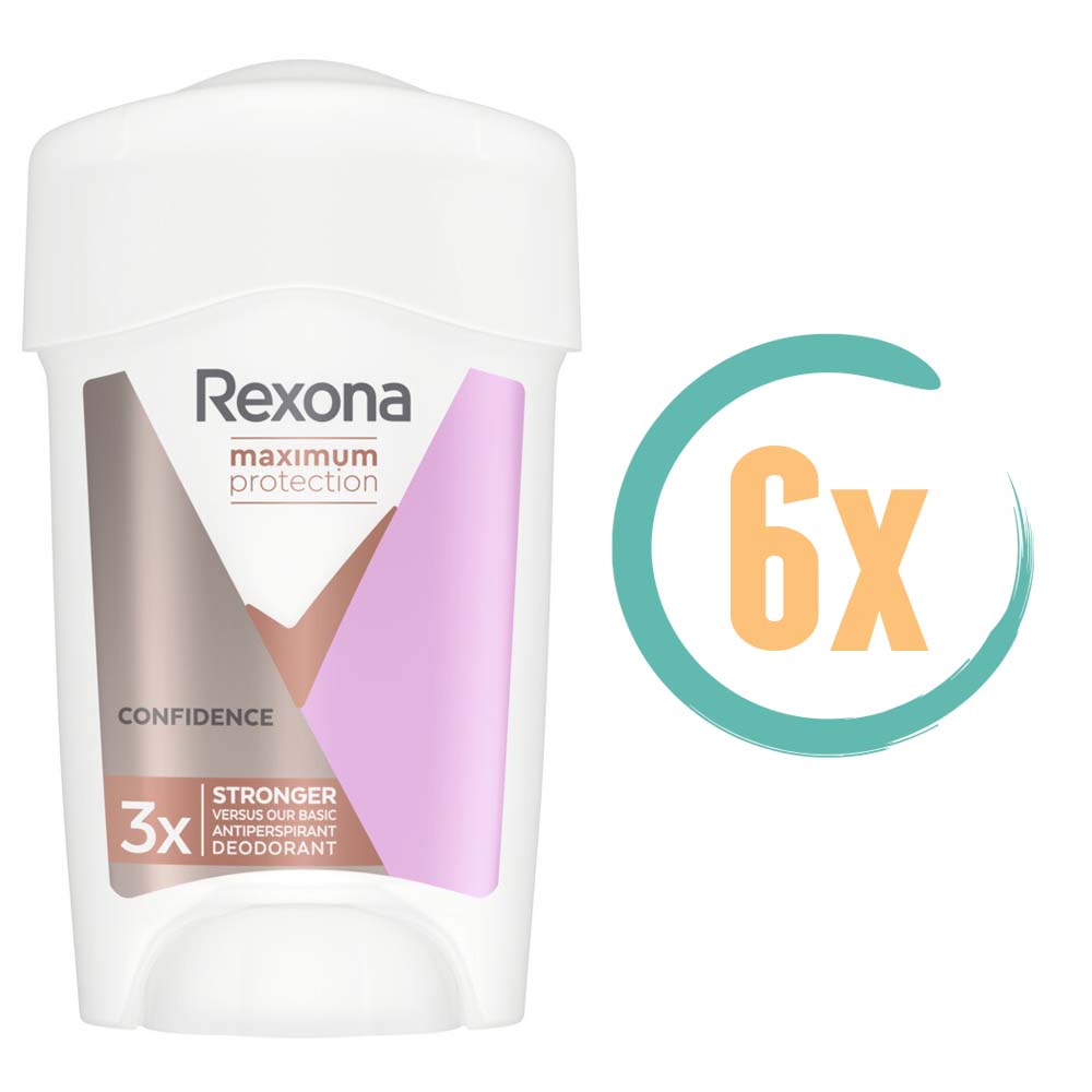 6x Rexona Maximum Protection Confidence Deostick 45ml