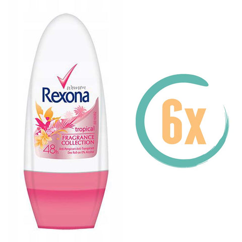 6x Rexona Tropical Deoroller 50ml