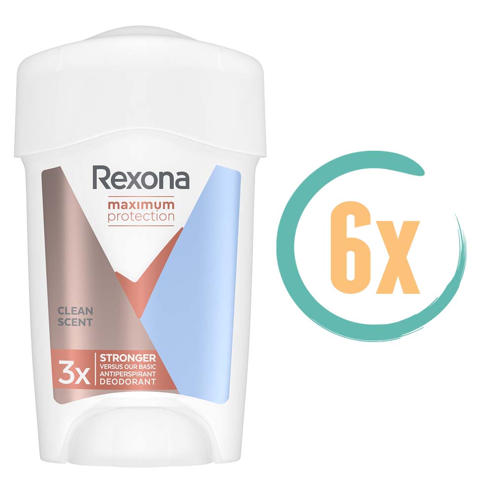 6x Rexona Maximum Protection Clean Scent Deostick 45ml