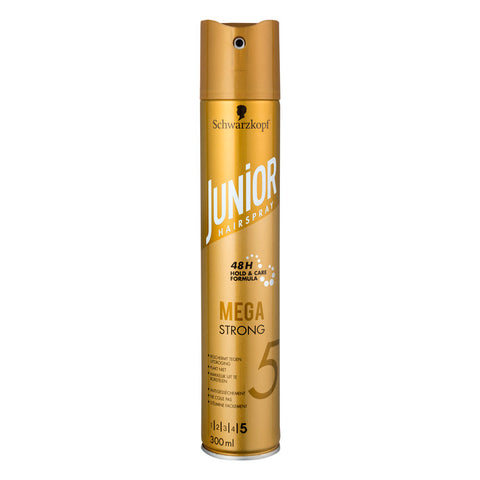6x Schwarzkopf Junior Mega Strong Haarspray 300ml