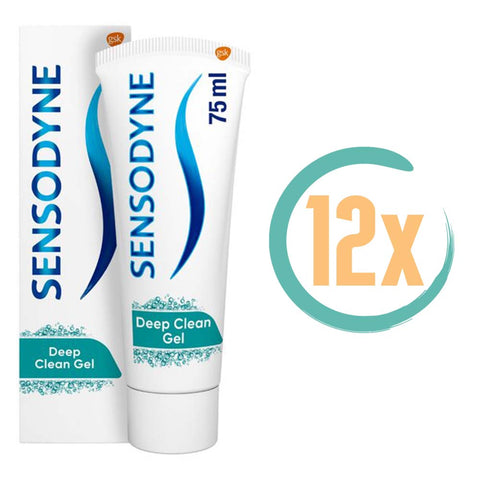 12x Sensodyne Deep Clean Gel Tandpasta 75ml