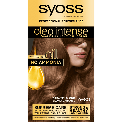 3x Syoss Oleo Intense 6-80 Caramel Blond Haarverf
