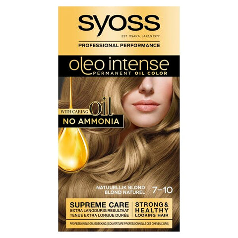 3x Syoss Color Oleo Intense 7-10 Natuurlijk Blond Haarverf