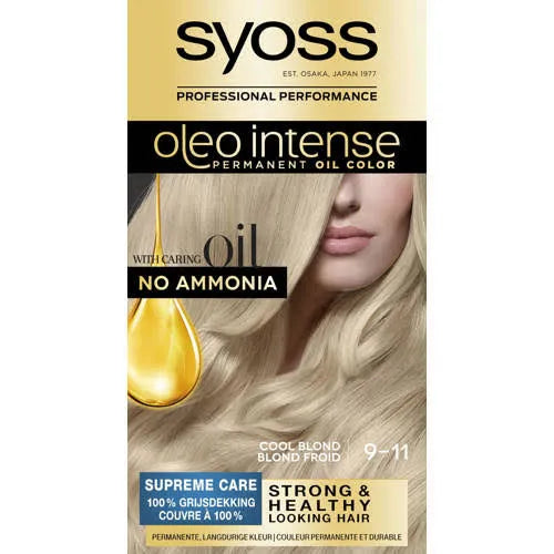 3x Syoss Color Oleo 9-11 Intense Cool Blond Haarverf