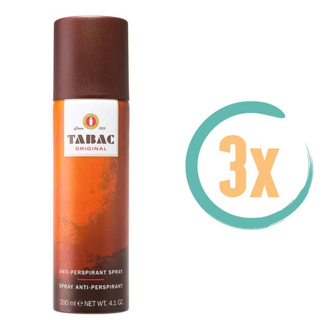 3x Tabac Original Anti-perspirant Deospray 200ml