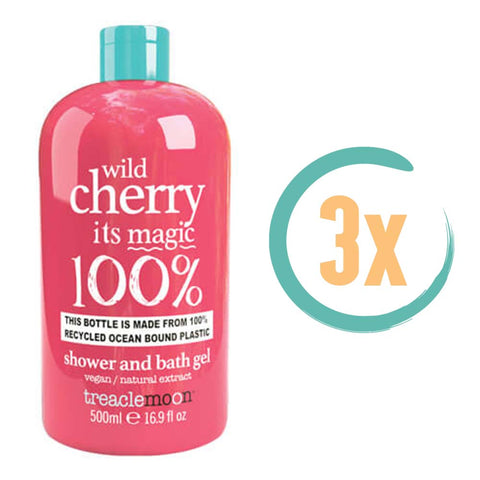 3x Treaclemoon Wild Cherry Magic Douchegel 500ml