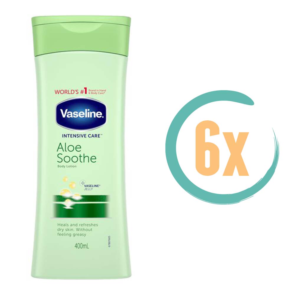 6x Vaseline Aloë Vera Bodylotion 400ml