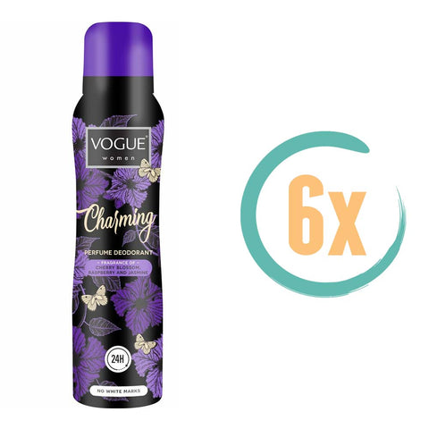 6x Vogue Charming Deospray 150ml